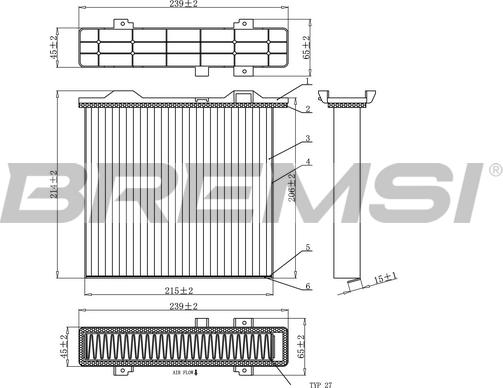 Bremsi FC0911C - Filtrs, Salona telpas gaiss autodraugiem.lv