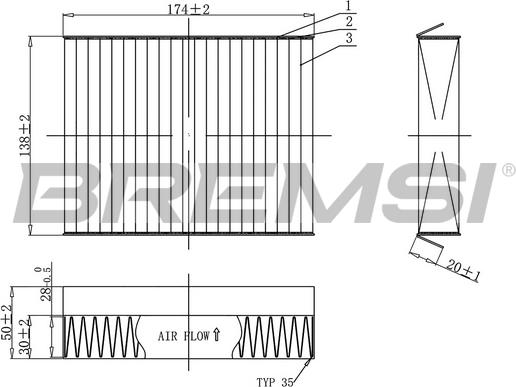 Bremsi FC0490 - Filtrs, Salona telpas gaiss autodraugiem.lv