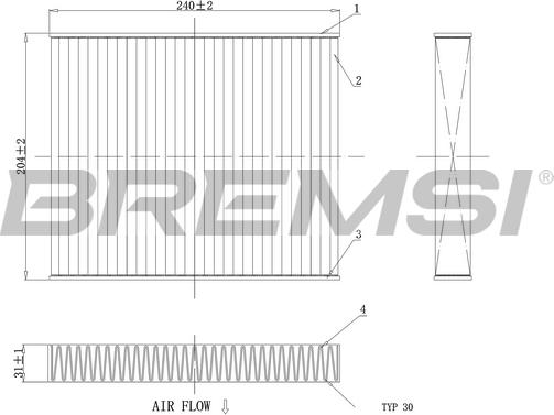 Bremsi FC0449C - Filtrs, Salona telpas gaiss autodraugiem.lv