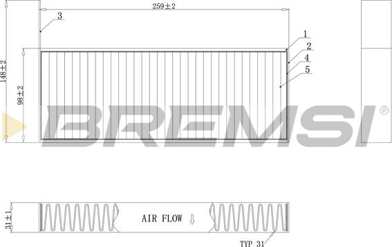 Bremsi FC0464C - Filtrs, Salona telpas gaiss autodraugiem.lv