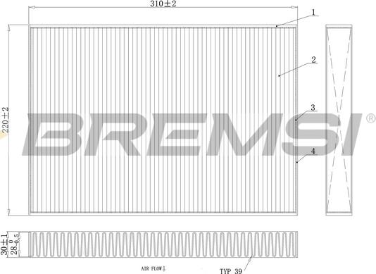 Bremsi FC0410A - Filtrs, Salona telpas gaiss autodraugiem.lv