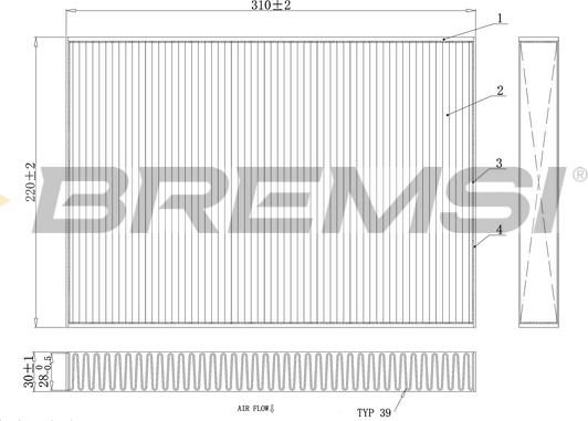 Bremsi FC0410C - Filtrs, Salona telpas gaiss autodraugiem.lv