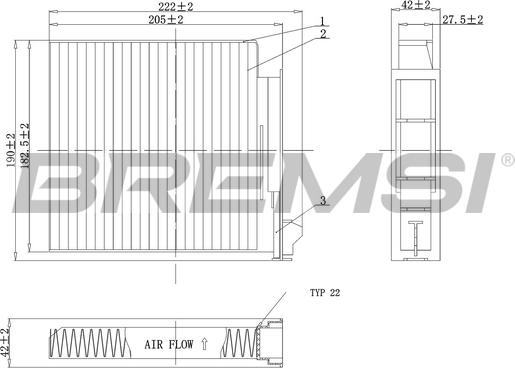 Bremsi FC0093C - Filtrs, Salona telpas gaiss autodraugiem.lv