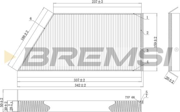 Bremsi FC0088 - Filtrs, Salona telpas gaiss autodraugiem.lv