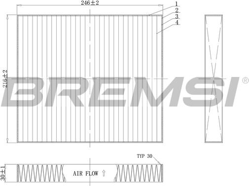 Bremsi FC0183C - Filtrs, Salona telpas gaiss autodraugiem.lv