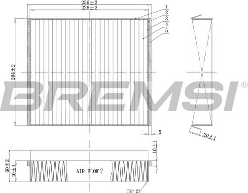 Bremsi FC1333C - Filtrs, Salona telpas gaiss autodraugiem.lv