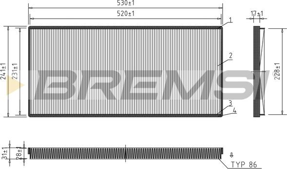 Bremsi FC1326 - Filtrs, Salona telpas gaiss autodraugiem.lv