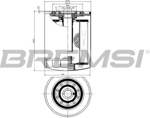 Bremsi FL0029 - Eļļas filtrs autodraugiem.lv