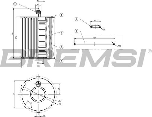 Bremsi FL0022 - Eļļas filtrs autodraugiem.lv