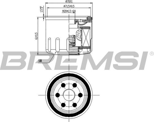 Bremsi FL0141 - Eļļas filtrs autodraugiem.lv