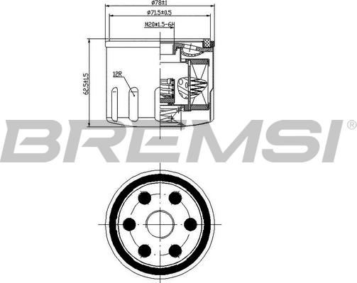 Bremsi FL0277 - Eļļas filtrs autodraugiem.lv