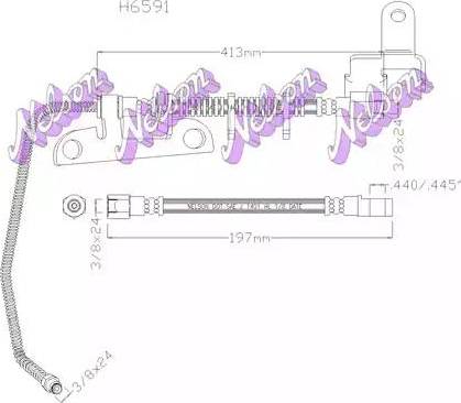 Brovex-Nelson H6591 - Bremžu šļūtene autodraugiem.lv