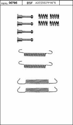 BSF 00705 - Piederumu komplekts, Stāvbremzes mehānisma bremžu loks autodraugiem.lv