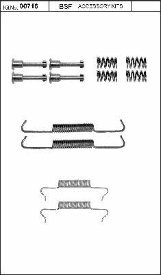 BSF 00716 - Piederumu komplekts, Stāvbremzes mehānisma bremžu loks autodraugiem.lv