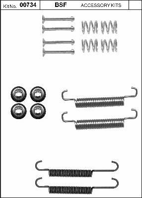 BSF 00734 - Piederumu komplekts, Stāvbremzes mehānisma bremžu loks autodraugiem.lv