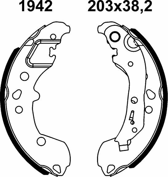 BSF 01942 - Bremžu loku komplekts autodraugiem.lv