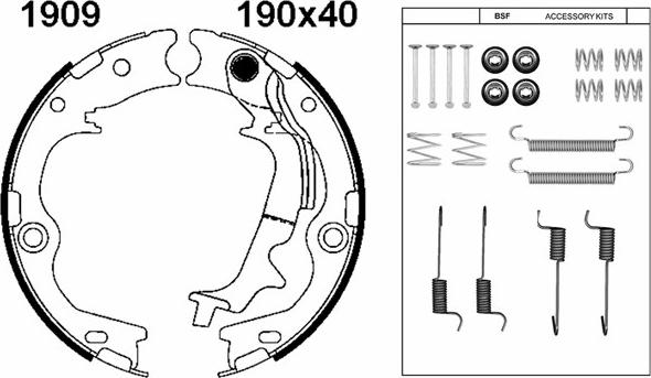 BSF 01909K - Bremžu loku kompl., Stāvbremze autodraugiem.lv