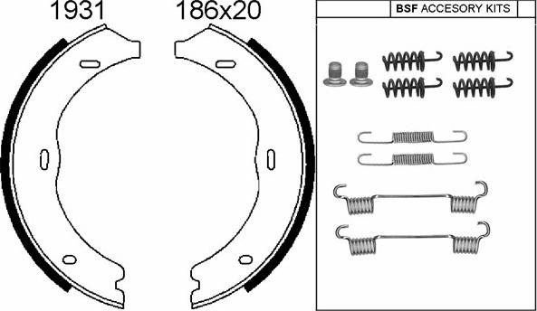 BSF 01931K - Bremžu loku kompl., Stāvbremze autodraugiem.lv