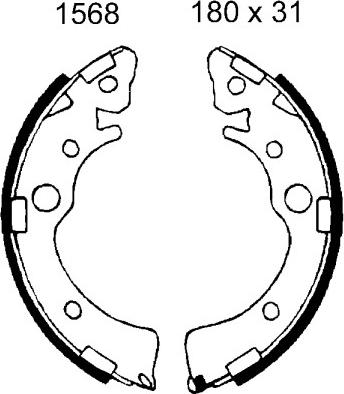 BSF 01568 - Bremžu loku komplekts autodraugiem.lv
