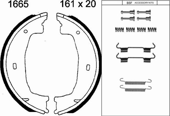BSF 01665K - Bremžu loku kompl., Stāvbremze autodraugiem.lv