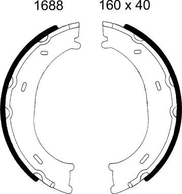 BSF 01688 - Bremžu loku kompl., Stāvbremze autodraugiem.lv