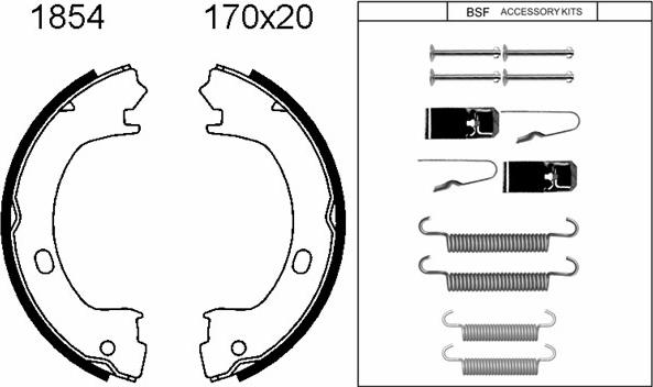 BSF 01854K - Bremžu loku kompl., Stāvbremze autodraugiem.lv