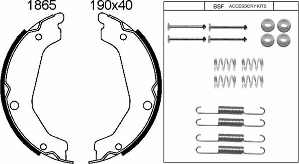 BSF 01865K - Bremžu loku kompl., Stāvbremze autodraugiem.lv