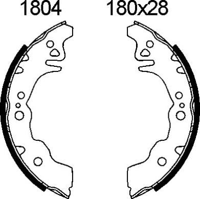 BSF 01804 - Bremžu loku komplekts autodraugiem.lv