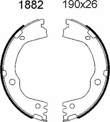BSF 01882 - Bremžu loku kompl., Stāvbremze autodraugiem.lv