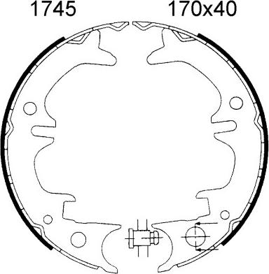 BSF 01745 - Bremžu loku kompl., Stāvbremze autodraugiem.lv