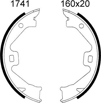 BSF 01741 - Bremžu loku kompl., Stāvbremze autodraugiem.lv