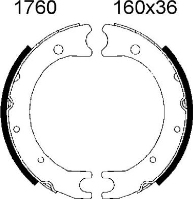 BSF 01760 - Bremžu loku kompl., Stāvbremze autodraugiem.lv