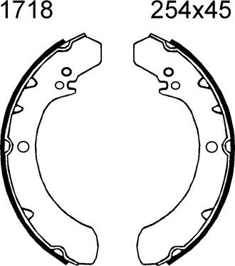 BSF 01718 - Bremžu loku komplekts autodraugiem.lv