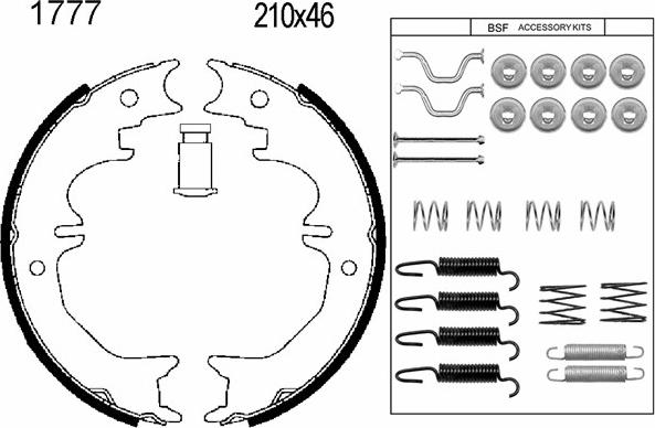 BSF 01777K - Bremžu loku kompl., Stāvbremze autodraugiem.lv