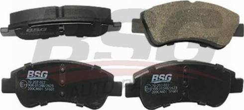 BSG BSG 70-202-022 - Bremžu uzliku kompl., Disku bremzes autodraugiem.lv
