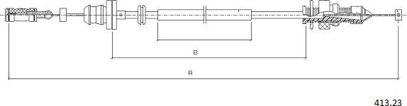 Cabor 413.23 - Akseleratora trose autodraugiem.lv