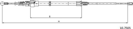 Cabor 10.7505 - Trose, Stāvbremžu sistēma autodraugiem.lv