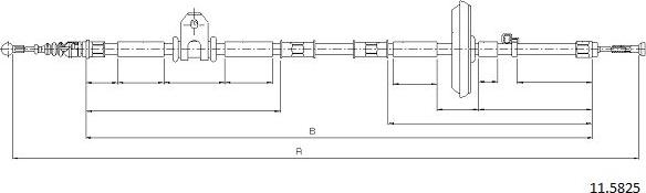 Cabor 11.5825 - Trose, Stāvbremžu sistēma autodraugiem.lv