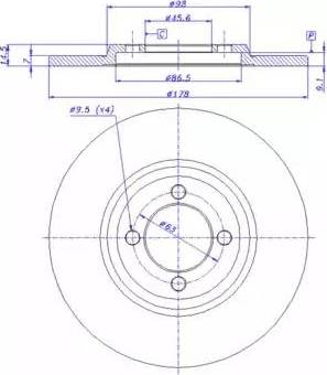 Valeo 186141 - Bremžu diski autodraugiem.lv