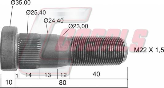 Casals 21482 - Riteņa stiprināšanas skrūve autodraugiem.lv