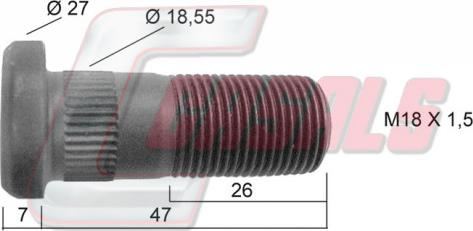 Casals 21191 - Riteņa stiprināšanas skrūve autodraugiem.lv