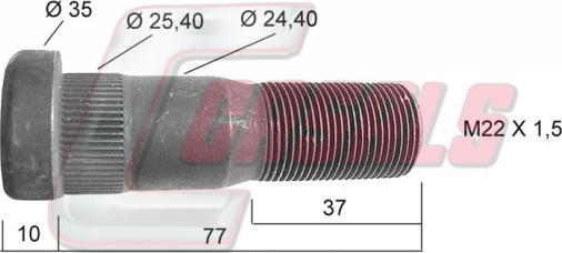 Casals 21259 - Riteņa stiprināšanas skrūve autodraugiem.lv