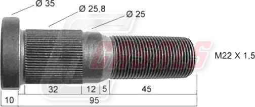 Casals 21260 - Riteņa stiprināšanas skrūve autodraugiem.lv