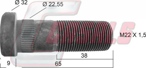 Casals 21208 - Riteņa stiprināšanas skrūve autodraugiem.lv
