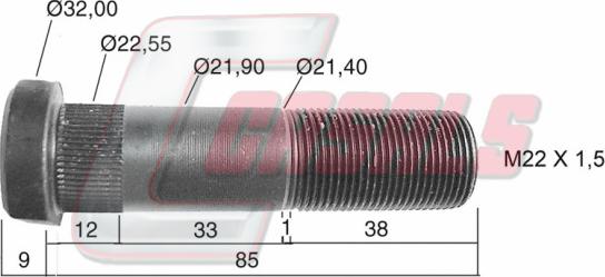 Casals 21212 - Riteņa stiprināšanas skrūve autodraugiem.lv
