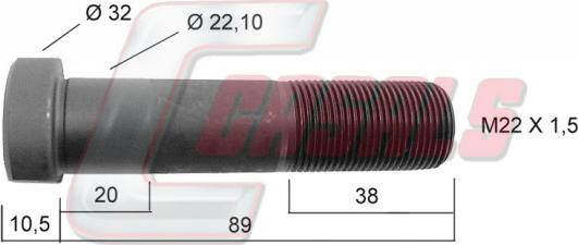 Casals 21225 - Riteņa stiprināšanas skrūve autodraugiem.lv
