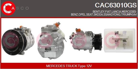 Casco CAC63010GS - Kompresors, Gaisa kond. sistēma autodraugiem.lv
