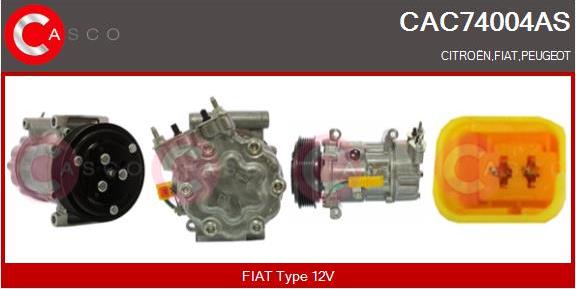 Casco CAC74004AS - Kompresors, Gaisa kond. sistēma autodraugiem.lv