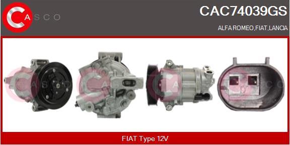 Casco CAC74039GS - Kompresors, Gaisa kond. sistēma autodraugiem.lv