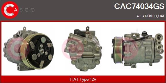 Casco CAC74034GS - Kompresors, Gaisa kond. sistēma autodraugiem.lv
